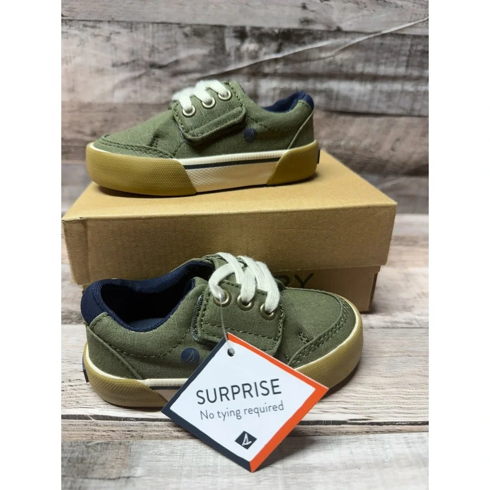 New Sperry Baby Toddler Boat Shoes Green Size 5 Toddler